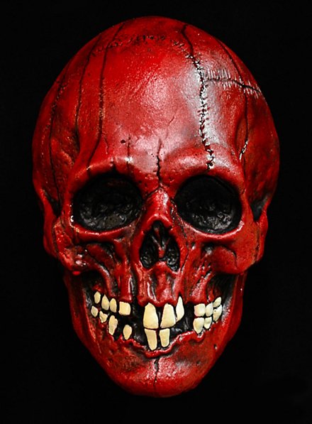Roter Schädel Maske aus Latex