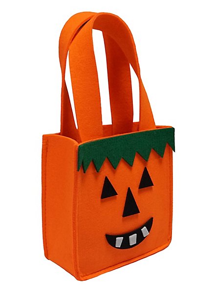 Sac Bonbons Halloween - Lot De 2 Sacs Citrouille, Textile Orange, Pour Enfants