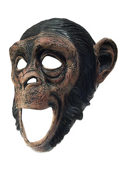 Schimpanse Maske mit offenem Mund