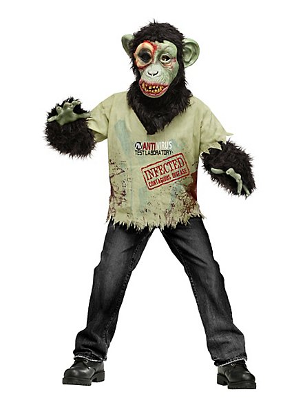 Schimpansen-Zombie Kinderkostüm
