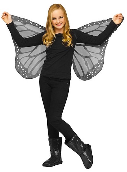 Schmetterlings Flügeltuch für Kinder schwarz