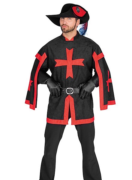 Schwarz-roter Musketier Kostüm