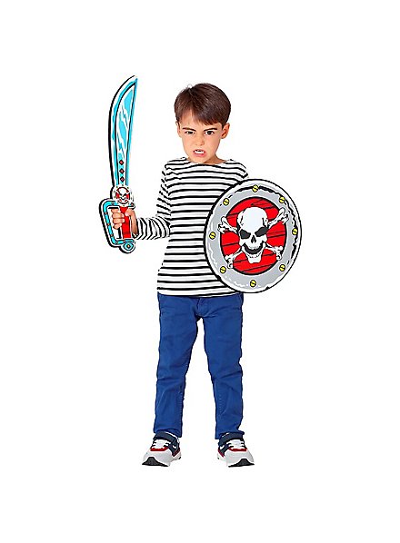Sciabola e scudo pirata in schiuma
