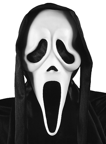 Erfurth 42020 Scream Masker - Officieel Filmmasker, Glow-in-the-dark, 25x20x10 Cm, PVC/polyester
