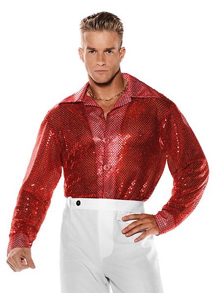 Sequin Shirt red