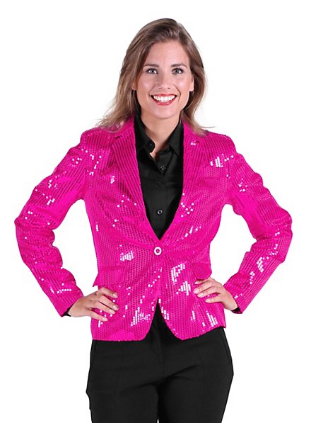 Sequined jacket for ladies pink