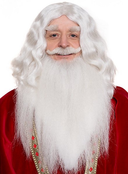 Parrucca Con Barba E Sopracciglia Da Babbo Natale – Travestimento Completo Per Feste, Carnevale E Eventi
