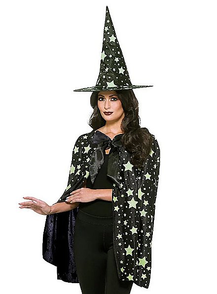 Set de costume de la sorcière de minuit lumineuse