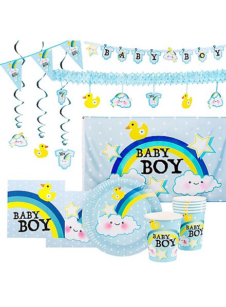 Set di decorazioni Baby Party Boy 31 pezzi per 6 persone