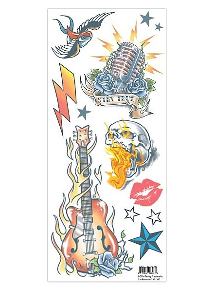 Set di tatuaggi adesivi Rockstar