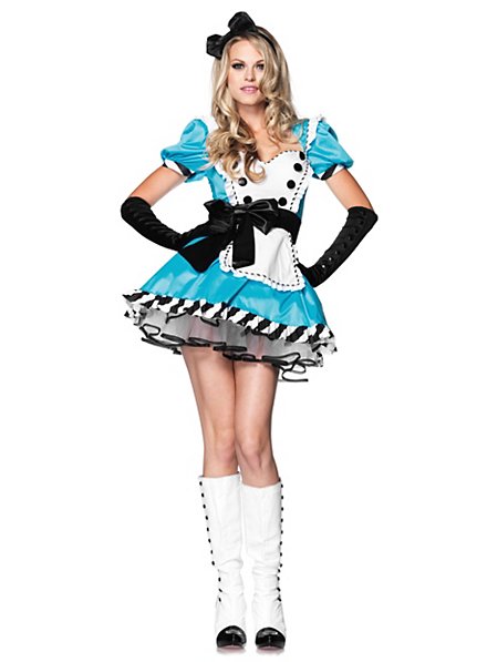 Sexy Alice mit Satinschleife Kostüm
