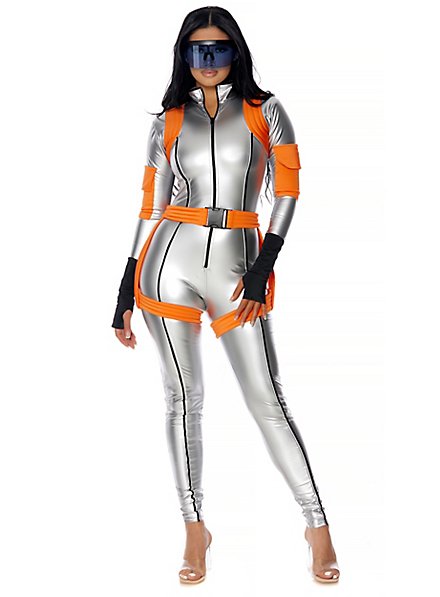 Costume Da Astronauta Unisex Adulto: Tuta Spaziale Lucida Argentata Per Feste E Carnevale