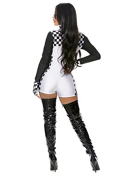 Costume Da Pilota Di Formula 1 Per Donna - Maglione A Maniche Lunghe Con Cerniera - Per Halloween O Feste A Tema - Taglie S-XXL