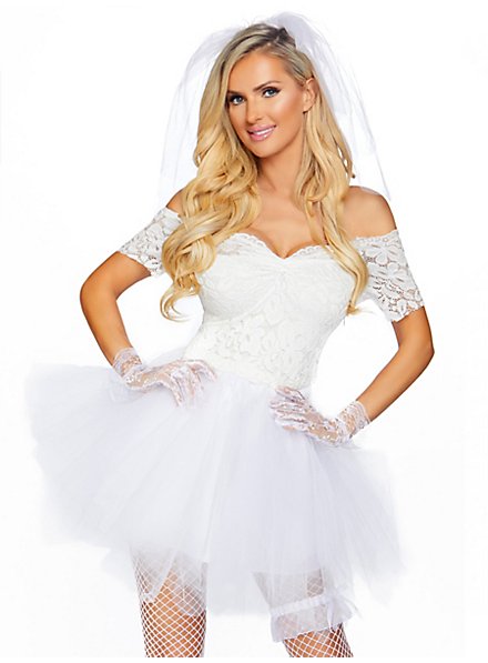 Sexy Wedding Dress Costume - maskworld.com
