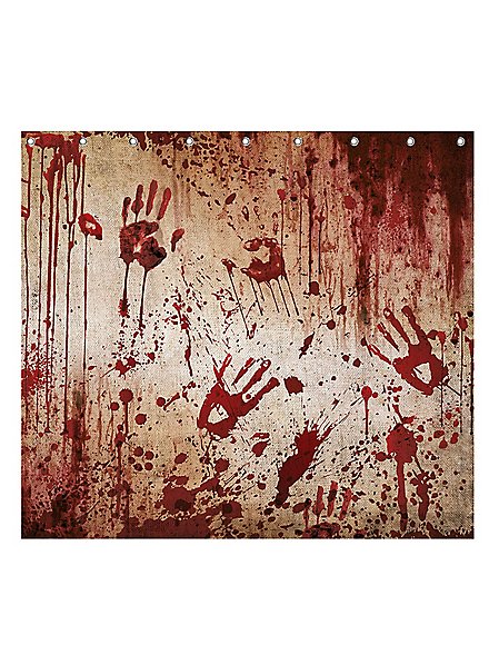 Shower Curtain Covered In Blood