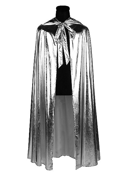 Silver hooded cape