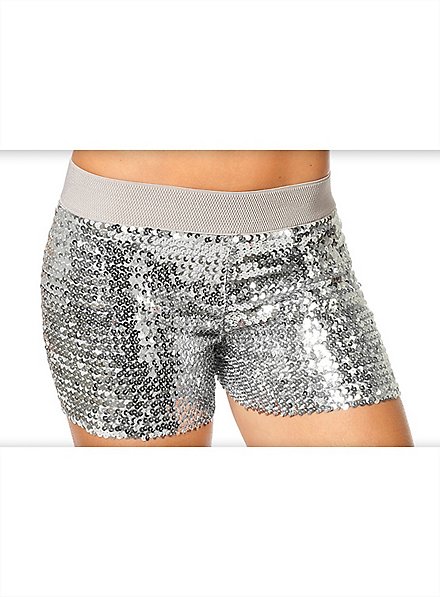 Silver Sequin Hot Pants