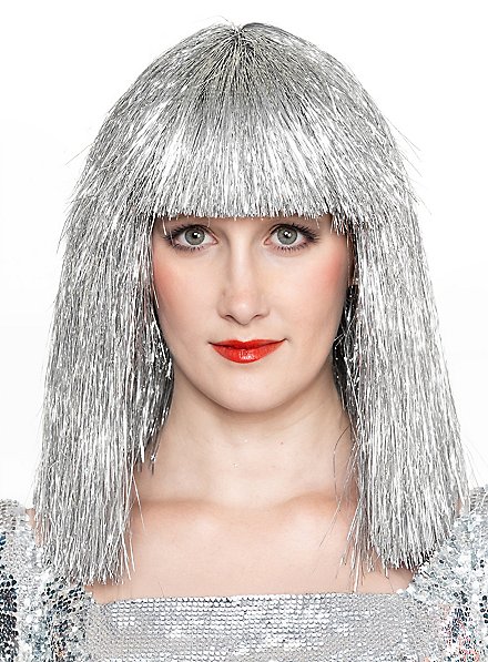 Silver Tinsel Wig - maskworld.com Silver Tinsel Wig - maskworld.com