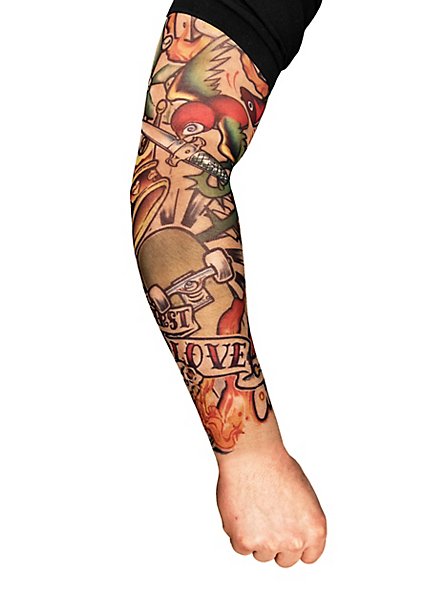 Skater Tattoo Skin Mouw