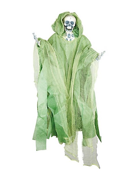 Skelet Med Lysende Grøn Kappe Hængepynt