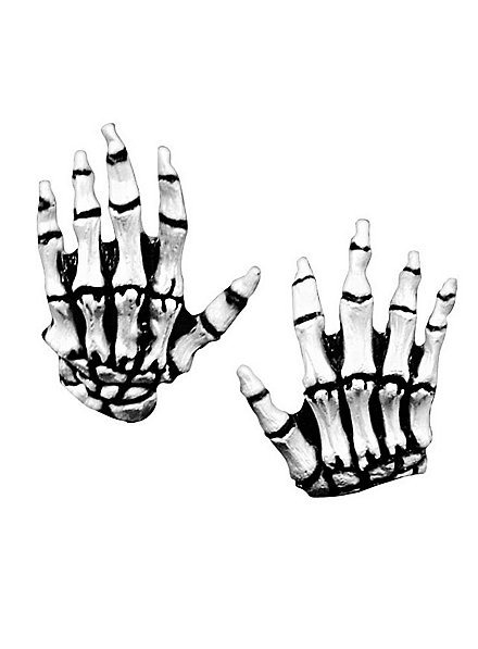 Skeleton hands for children white latex