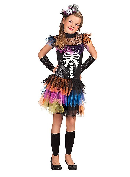 Skeleton princess kids costume