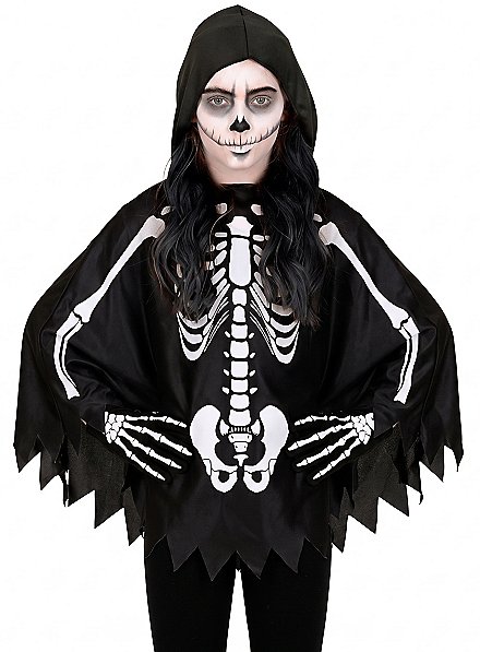 Skelett Poncho für Jungen und Mädchen
