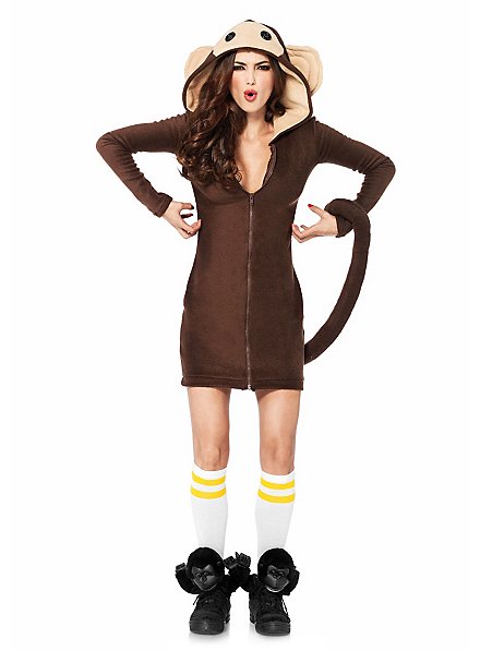 Sød Abe Hoodie Kjole