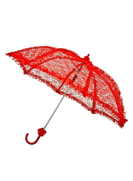 Sonnenschirm mit Spitze rot 