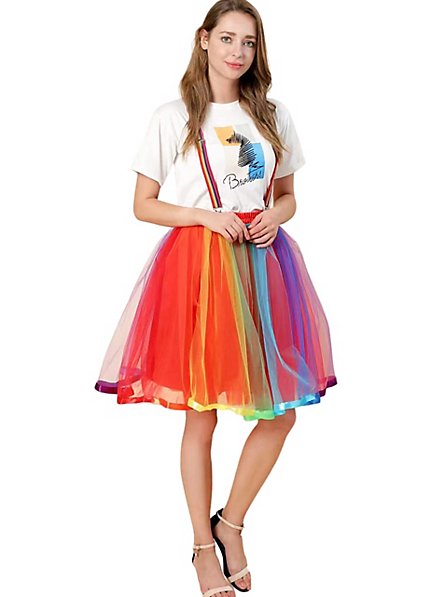 Sottoveste con gonna arcobaleno
