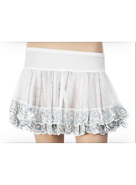 Sottoveste di paillettes bianco-argento