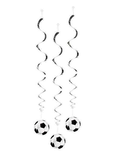 Spirales décoratives de football 3 pièces