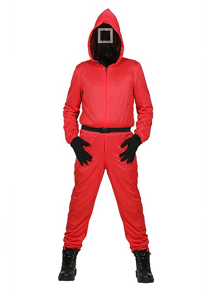 Squid Game Opsynsmand Kedeldragt Med Integreret Maske