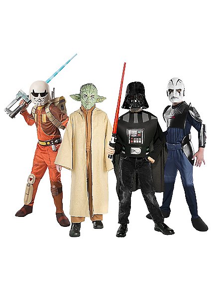 vos hardop Vergelijken Star Wars costume box for children with 4 costumes incl. lightsaber -  maskworld.com