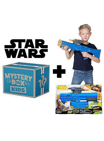 Star Wars Mystery Box für Kinder mit Chewbacca Blaster und 2 Kostümen