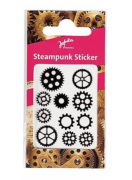 Steampunk adhesive tattoos gear wheels