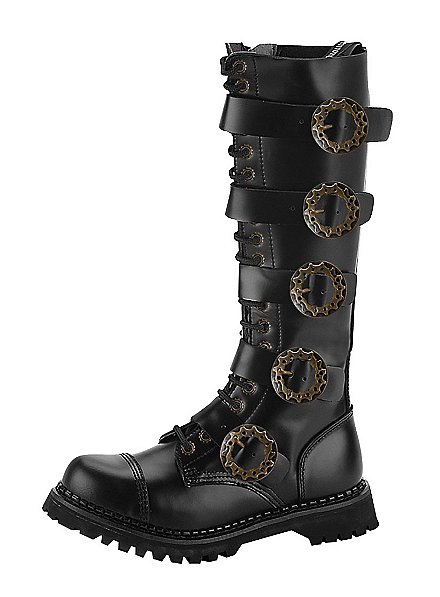 Steampunk Boots Men black 