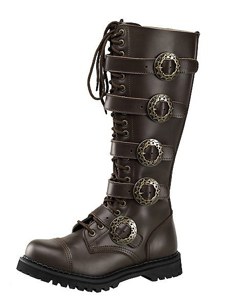 Steampunk Boots Men black 
