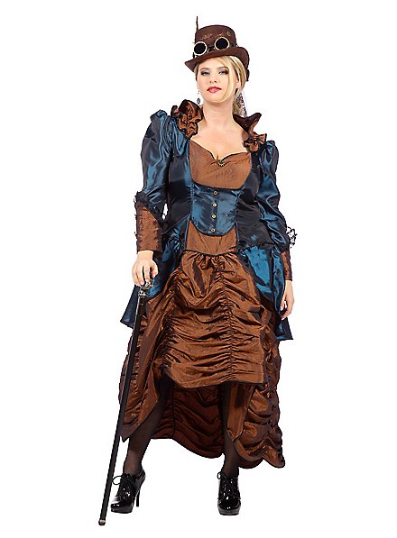 Steampunk Dress Copper Blue - maskworld.com Steampunk Dress Copper Blue - maskworld.com