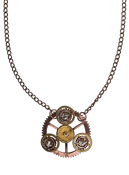 Steampunk necklace with gears