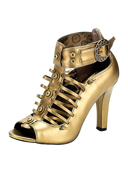 Steampunk Schuhe Damen bronze