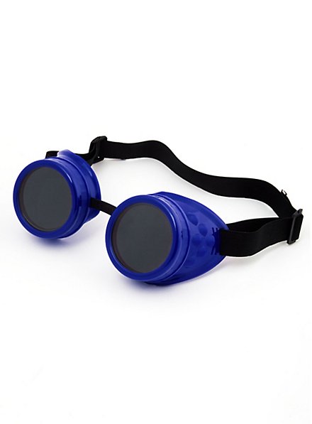 Steampunk Schweißerbrille blau