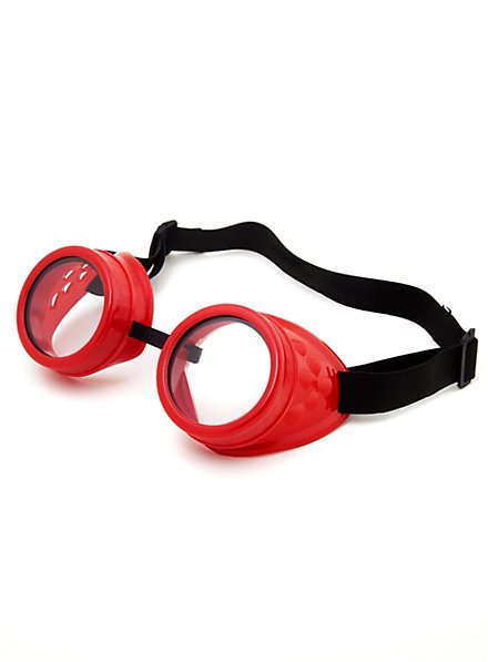 Steampunk Schweißerbrille rot