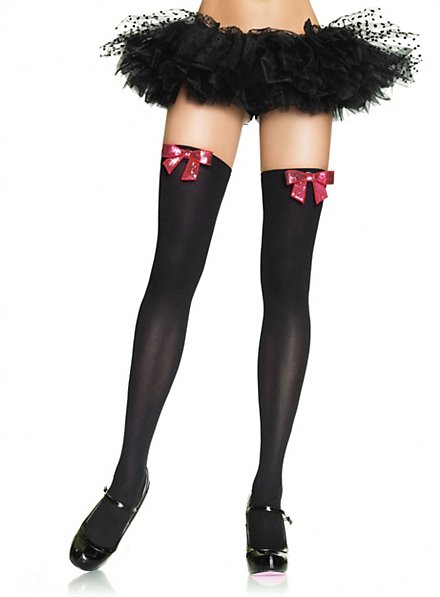 Stockings with Glitter Bows 