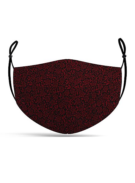 Stoffen masker Gothic rozenpatroon