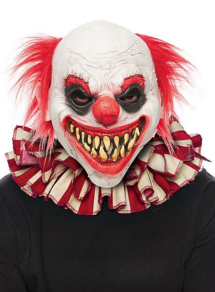 Striped clown collar red-white