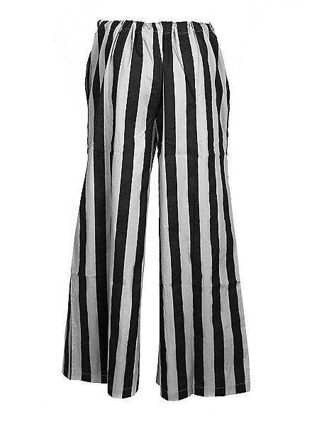 Striped Pirate Pants grey-black - maskworld.com