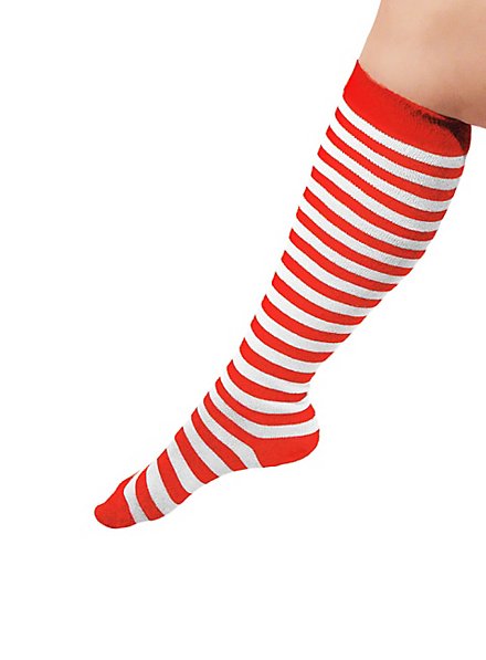 Striped Stockings red & white 