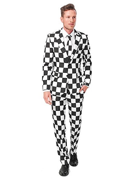 SuitMeister Checked Black White Party suit