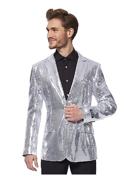 SuitMeister glitter jacket silver
